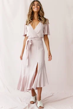 Friday Surplice Neckline Front Split Maxi Dress Mauve 11 Friday Surplice Neckline Front Split Maxi Dress Mauve -Cheap Dress Store 190123 sl12459 62433b mauve