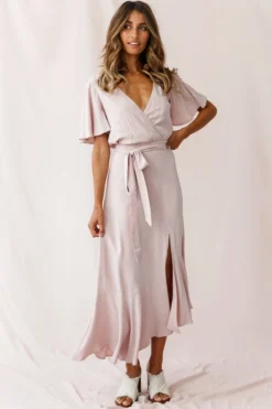 Friday Surplice Neckline Front Split Maxi Dress Mauve 10 Friday Surplice Neckline Front Split Maxi Dress Mauve -Cheap Dress Store 190123 sl12460 62433b mauve
