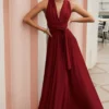 Ariana Multiway Maxi Dress Maroon
