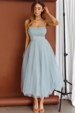 Floating By Pleated Neckline Mesh Midi Dress Sage 13 Floating By Pleated Neckline Mesh Midi Dress Sage -Cheap Dress Store 27460D05 20SAGE 7