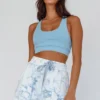 Tahlee Pocket Shorts Tie-Dye Grey