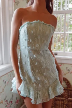 Cece Embellished Bandeau Dress Sage -Cheap Dress Store 62387D 20SAGE 4