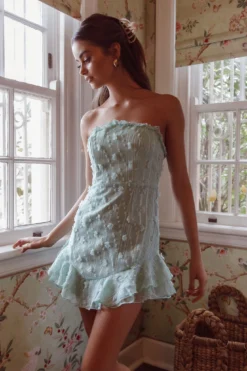 Cece Embellished Bandeau Dress Sage -Cheap Dress Store 62387D 20SAGE 5