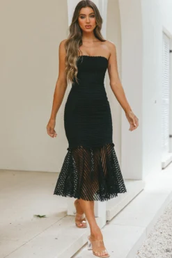 Zoey Lace Overlay Flounce Hem Midi Dress Black 12 Zoey Lace Overlay Flounce Hem Midi Dress Black -Cheap Dress Store 62653D 20BLACK 6