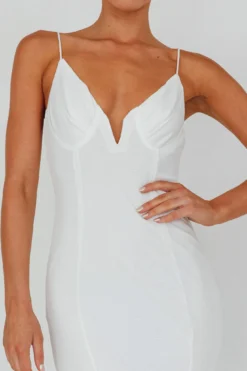 Lake Como Bodycon Maxi Dress White -Cheap Dress Store 62991B21 20WHITE 4