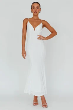 Lake Como Bodycon Maxi Dress White -Cheap Dress Store 62991B21 20WHITE 5