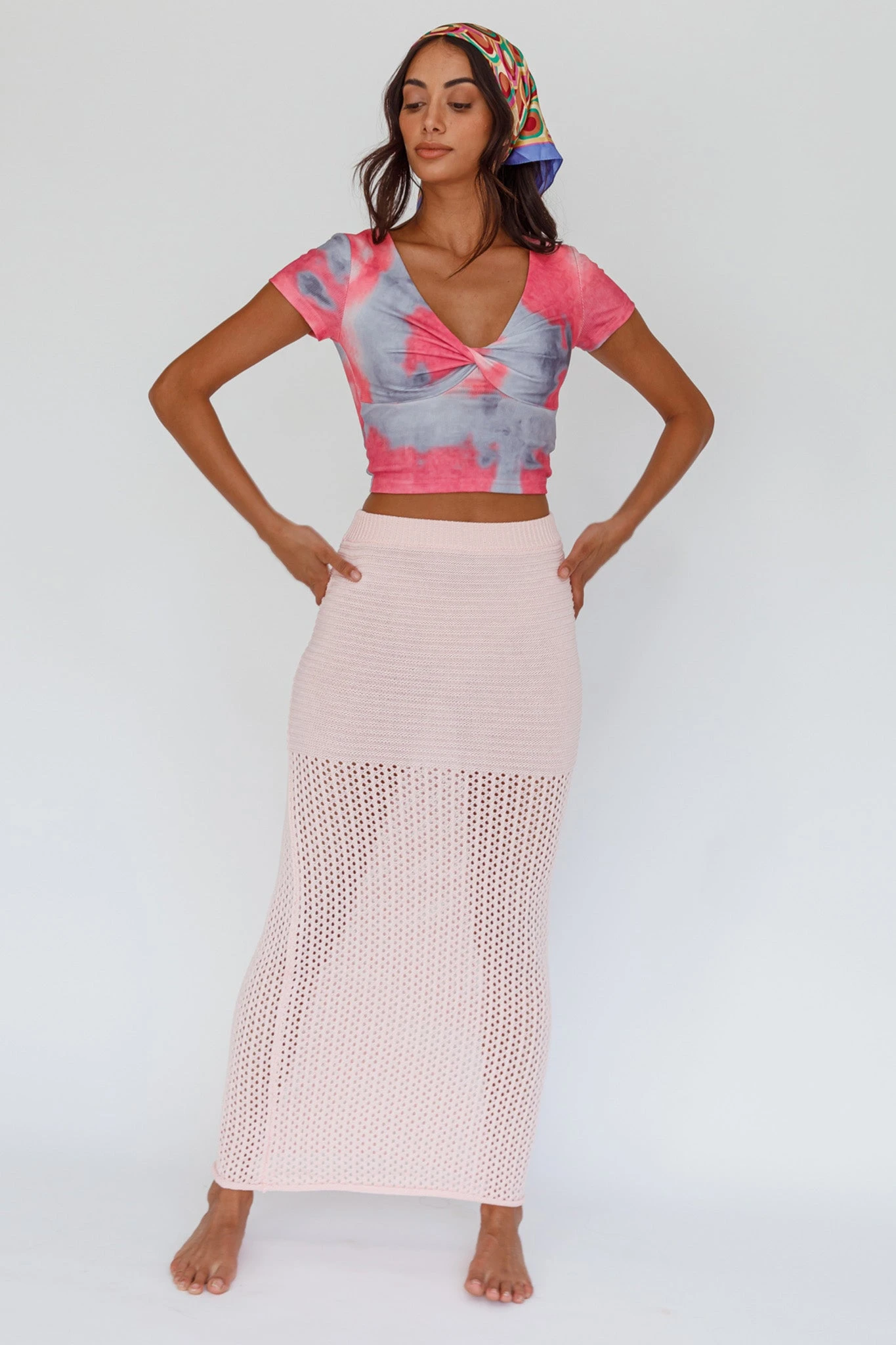 Chase Your Bliss Twist Crop Top Candy 3 Chase Your Bliss Twist Crop Top Candy - Image 3
