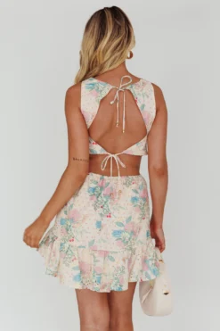 Jinx Open Back Flounce Mini Dress Pink -Cheap Dress Store 63401J 20PINK 4