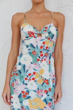 Missoula Cami Strap Padded Bust Midi Dress Flower Print Green 8 Missoula Cami Strap Padded Bust Midi Dress Flower Print Green -Cheap Dress Store 63409J04 20GREEN 4