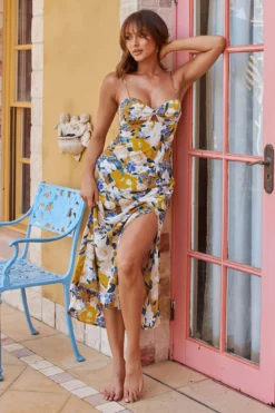 Missoula Cami Strap Padded Bust Midi Dress Flower Print Mango -Cheap Dress Store 63409J04 20MANGO 9