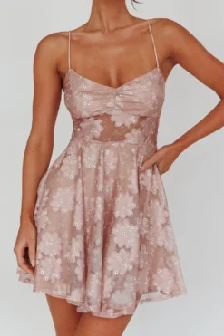 Merida Lace-Up Back Dress Floral Blush 8 Merida Lace-Up Back Dress Floral Blush -Cheap Dress Store 63583J 20BLUSH 4