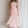 Destination Open Back Midi Dress Blush