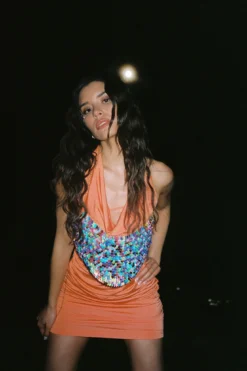 Show Girl Ruched Halterneck Mini Dress Coral -Cheap Dress Store 63988BCORAL featured 585c60eb 79fa 4ef4 99bd 5b0b41f7e159