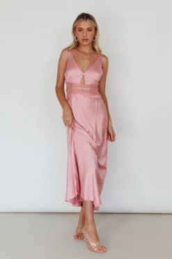 Honeybee Lace Trim Maxi Dress Blush -Cheap Dress Store AH0040D 20BLUSH 2