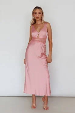 Honeybee Lace Trim Maxi Dress Blush -Cheap Dress Store AH0040D 20BLUSH 7