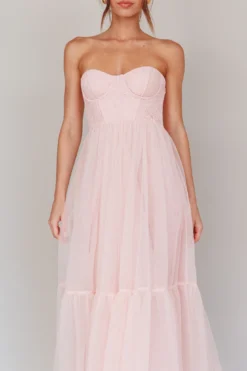 Dancing With Me Sweetheart Tulle Midi Dress Pink -Cheap Dress Store AH0108D 20PINK 4