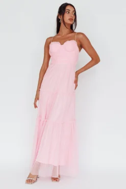 Calla Sweetheart Neckline Hail Spot Midi Dress Pink 7 Calla Sweetheart Neckline Hail Spot Midi Dress Pink -Cheap Dress Store AH0114H 20PINK 2