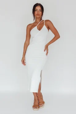 Planets Align Double Strap Midi Dress White -Cheap Dress Store AH0157H 20WHITE 2
