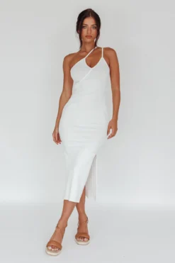 Planets Align Double Strap Midi Dress White -Cheap Dress Store AH0157H 20WHITE 5