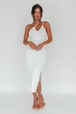 Planets Align Double Strap Midi Dress White -Cheap Dress Store AH0157H 20WHITE 6