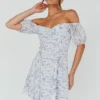 Summer To Remember Lace-Up Back Dress Floral Ink