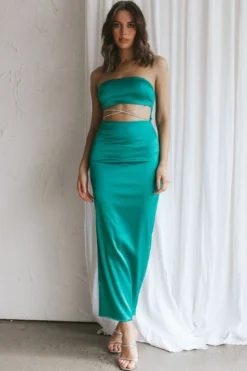 Nohemi Strapless Diamante Maxi Dress Green 15 Nohemi Strapless Diamante Maxi Dress Green -Cheap Dress Store CM1934J01 20GREEN 8