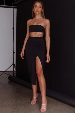 Nohemi Strapless Diamante Midi Dress Black 17 Nohemi Strapless Diamante Midi Dress Black -Cheap Dress Store CM1934J 20BLACK 9