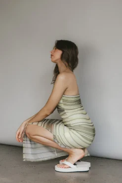 Island Life Strapless Maxi Dress Lime -Cheap Dress Store CM4068D 20LIME 6