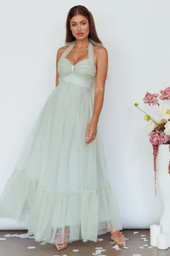 Alegria Tulle Maxi Dress Pistachio -Cheap Dress Store CM5050H 20PISTACHIO 2