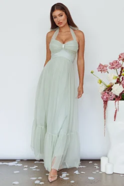 Alegria Tulle Maxi Dress Pistachio -Cheap Dress Store CM5050H 20PISTACHIO 5