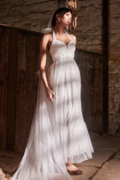 Alegria Tulle Maxi Dress White 11 Alegria Tulle Maxi Dress White -Cheap Dress Store CM5050H 20WHITE 2