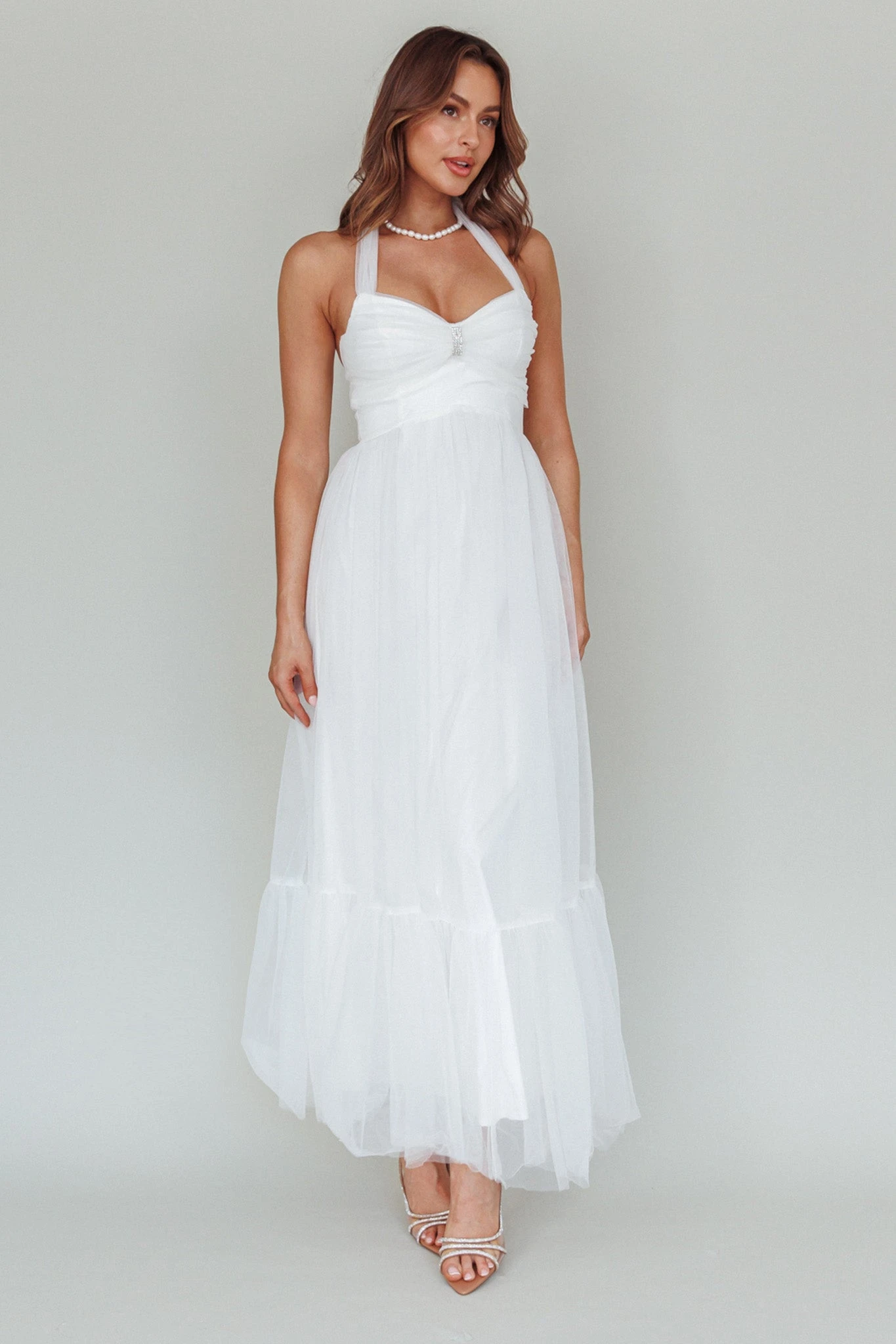 Alegria Tulle Maxi Dress White 6 Alegria Tulle Maxi Dress White - Image 6