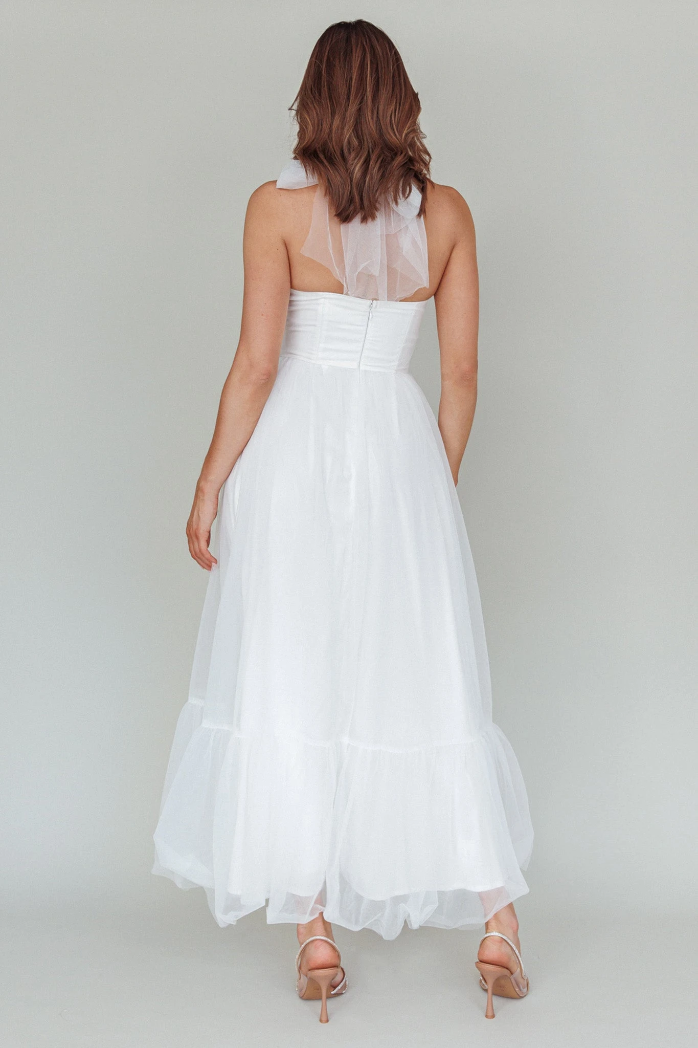 Alegria Tulle Maxi Dress White 7 Alegria Tulle Maxi Dress White - Image 7