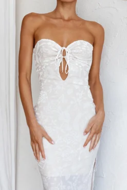 Sing To Me Keyhole Bodice Midi Dress White -Cheap Dress Store CM6006D01 20WHITE 4