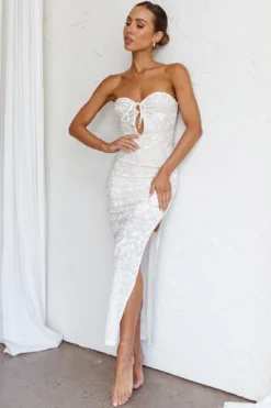 Sing To Me Keyhole Bodice Midi Dress White -Cheap Dress Store CM6006D01 20WHITE 5