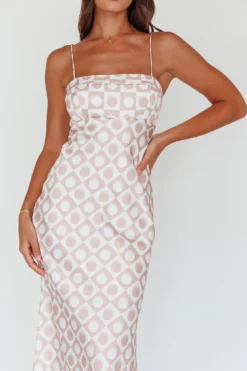 Lane Cove Cami Strap Maxi Dress Print Mocha -Cheap Dress Store CM6073D 20MOCHA 4