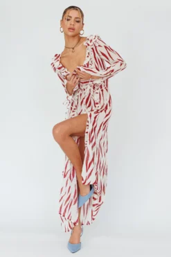 Oasis Moon Frill Trim Maxi Dress Printed Ruby 11 Oasis Moon Frill Trim Maxi Dress Printed Ruby -Cheap Dress Store CM6085D 20RUBY 6