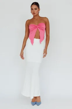 Lulu Strapless Crop Top Candy Pink -Cheap Dress Store SLBT21046 20CANDY 20PINK 2