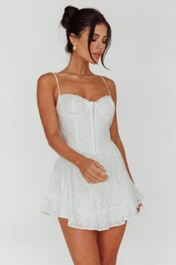 Summer In Sicily Hook & Eye Mini Dress White -Cheap Dress Store SLCD12377 20WHITE 5