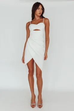 Amairani Cut-Out Bust Midi Dress White -Cheap Dress Store SLIBD28135 20OFF 20WHITE 2