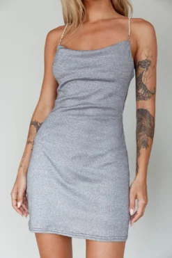 One Last Dance Diamante Strap Mini Dress Silver -Cheap Dress Store SLID2174 20SILVER 4