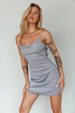 One Last Dance Diamante Strap Mini Dress Silver -Cheap Dress Store SLID2174 20SILVER 6