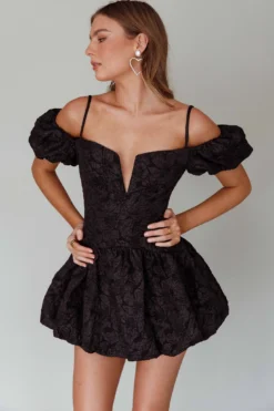 Mon Bebe Drop Waist Mini Dress Black -Cheap Dress Store SLID5616BLACK 6