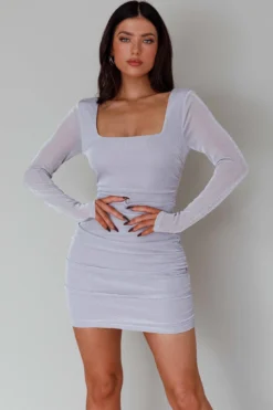 Wednesday Cowl Back Mini Dress Lilac -Cheap Dress Store SLPD72380E 20LILAC 5