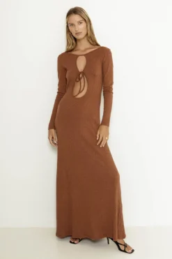 SNDYS Tallulah Maxi Dress Chestnut -Cheap Dress Store SLSFD745 20CHESTNUT 2