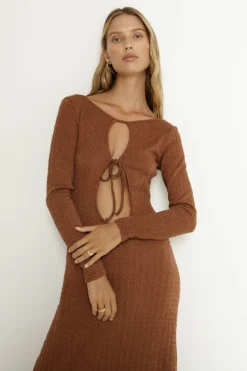 SNDYS Tallulah Maxi Dress Chestnut -Cheap Dress Store SLSFD745 20CHESTNUT 5