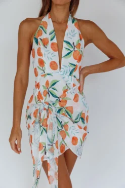 Euro Trip Halter Wrap Mini Dress Orange -Cheap Dress Store SN0019J02 20ORANGE 4