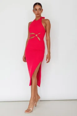 Crystal Skies Cut-Out Feature Midi Dress Fuchsia 7 Crystal Skies Cut-Out Feature Midi Dress Fuchsia -Cheap Dress Store SR0485B 20FUCHSIA 2