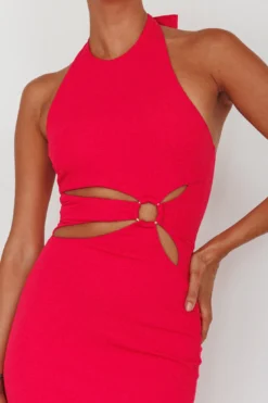 Crystal Skies Cut-Out Feature Midi Dress Fuchsia 8 Crystal Skies Cut-Out Feature Midi Dress Fuchsia -Cheap Dress Store SR0485B 20FUCHSIA 4