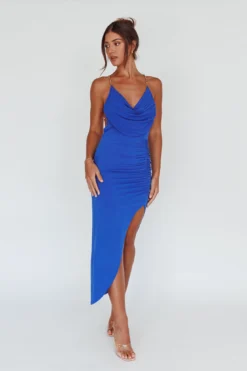 Emanuella Chain Strap Midi Dress Blue -Cheap Dress Store SR0546J02 20BLUE 2